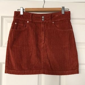 BDG Brown corduroy mini skirt